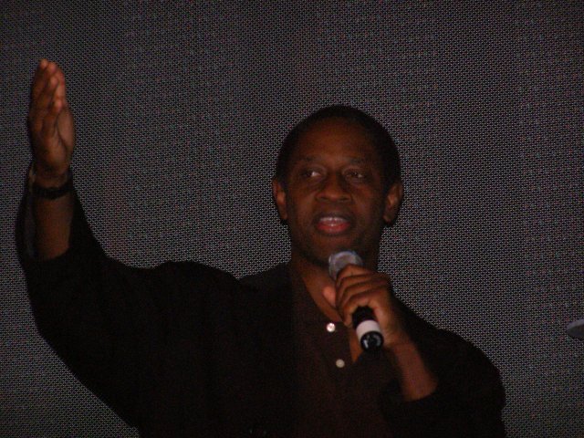 Tim Russ introducing "Of Gods and Men" in Seattle, Sept. 8, 2006